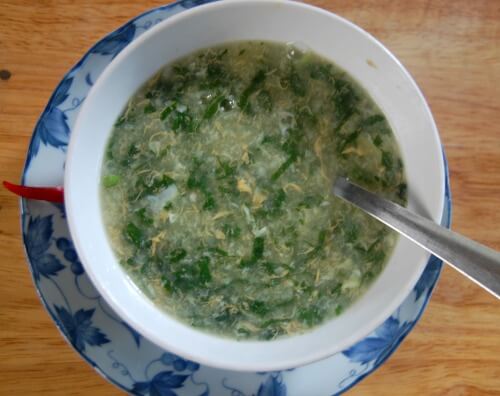 Cháo tía tô món ăn chữa cảm lạnh