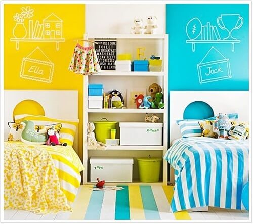 20 cách trang trí phòng ngủ cực đẹp cho hoàng tử tí hon và công chúa nhỏ ở chung phòng 56 20 cách trang trí phòng ngủ cực đẹp cho hoàng tử tí hon và công chúa nhỏ ở chung phòng 28