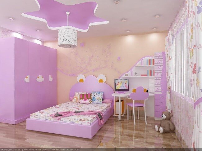 20 mẫu phòng ngủ dành cho bé gái "xinh ơi là xinh" vừa dễ bài trí vừa hợp túi tiền của các mẹ 37