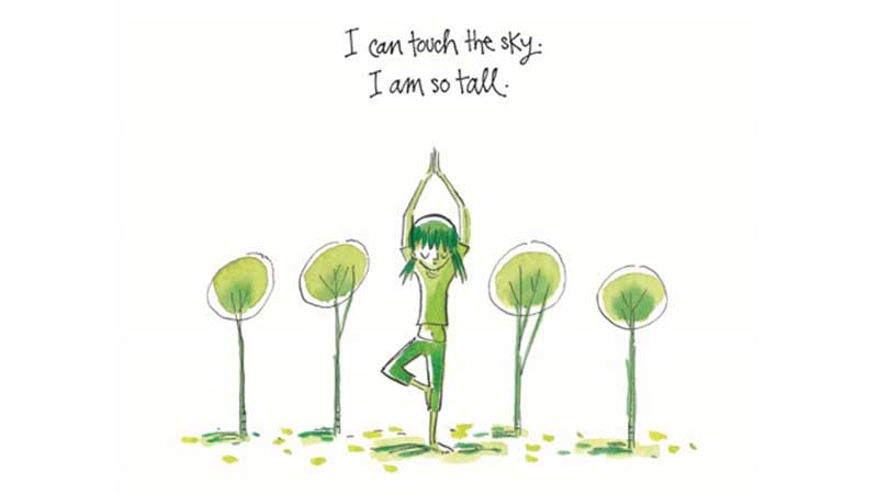 5 bài tập yoga bạn có thể tập cùng bé 37 Tư thế cái cây