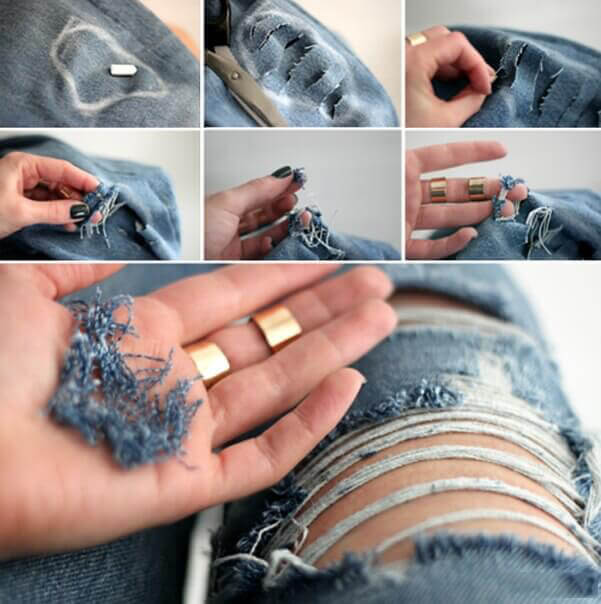 Biến chiếc quần jeans cũ thành những kiểu quần áo mới cực "chất" 43 Biến chiếc quần jeans cũ thành những kiểu quần áo mới cực "chất" 15