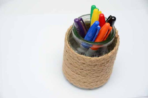 Biến dây thừng, dây đai thành lọ cắm bút trong nháy mắt 29