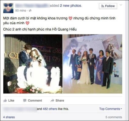 Ca sĩ Hồ Quang Hiếu thừa nhận đã kết hôn từ 3 năm trước 5