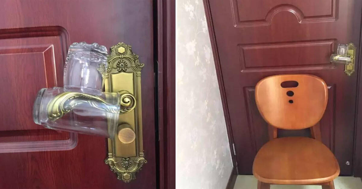 Cách chống trộm đột nhập bằng 1 chiếc ghế và 2 chiếc ly 34 Cách chống trộm đột nhập bằng 1 chiếc ghế và 2 chiếc ly 6