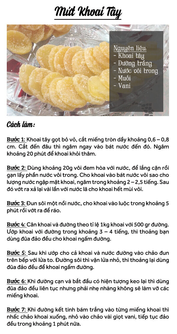 Cách làm mứt khoai tây ngọt ngon đón Tết 5