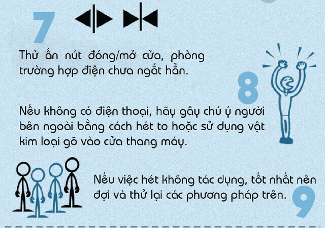 Cách thoát hiểm khi bị mắc kẹt trong thang máy 40 Cách thoát hiểm khi bị mắc kẹt trong thang máy 12