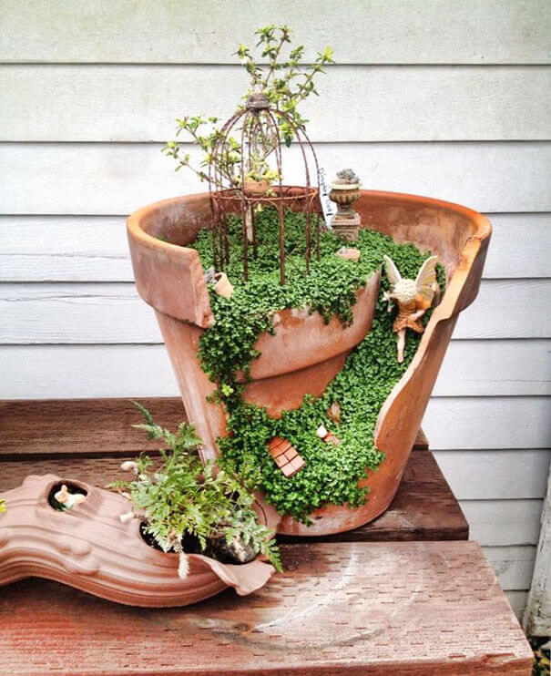 “Hô biến” chậu vỡ thành khu vườn đẹp như trong truyện cổ tích 54 “Hô biến” chậu vỡ thành khu vườn đẹp như trong truyện cổ tích 13