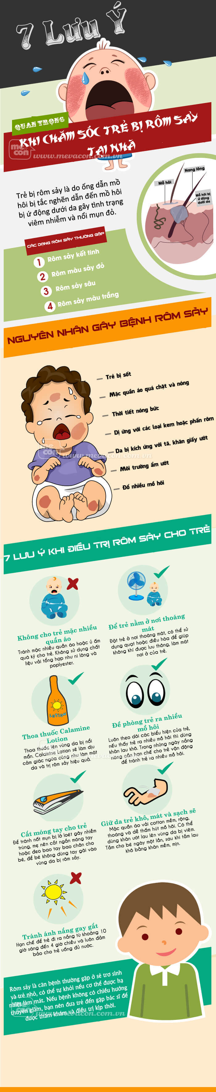 Infographic: 7 lưu ý quan trọng khi chăm sóc trẻ bị rôm sảy tại nhà 5