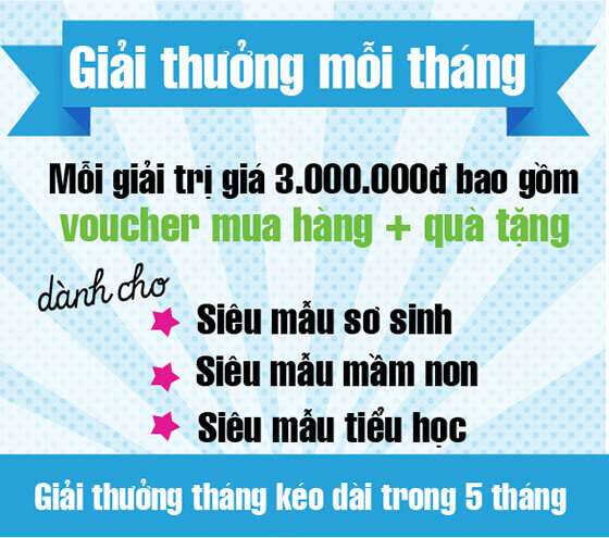 Khám phá giải thưởng đặc sắc của Siêu mẫu nhí Mẹ&Con 39 siêu mẫu nhí