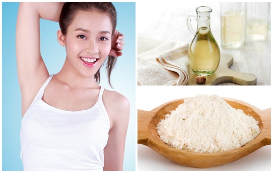 Làm sáng vùng da dưới cánh tay bằng nguyên liệu tự nhiên 35 Bột gạo và giấm