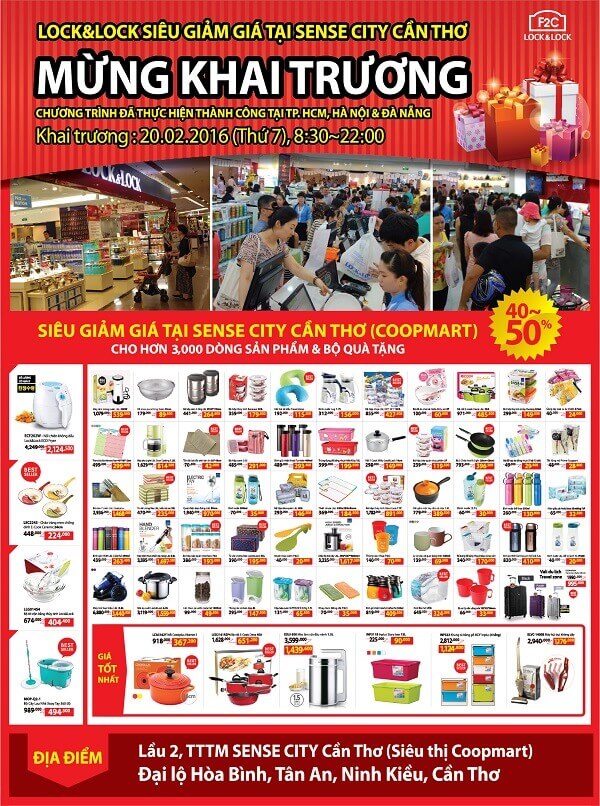 Lock&Lock giảm giá đến 50% trong 2 ngày đầu khai trương cửa hàng tại Cần Thơ 33 Lock&Lock giảm giá đến 50% trong 2 ngày đầu khai trương cửa hàng tại Cần Thơ 5