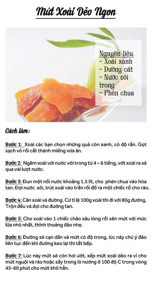 Mẹ trổ tài khéo tay làm mứt xoài dẻo ngọt đón Tết 5