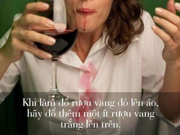 tẩy vết rượu vang đỏ hữu hiệu