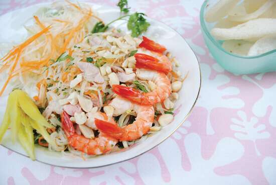Gỏi tôm su hào