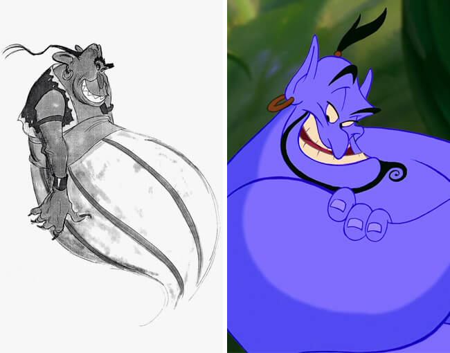 Ngắm 15 nhân vật Disney khác xa so với phiên bản phác thảo 59 Ngắm 15 nhân vật Disney khác xa so với phiên bản phác thảo 12