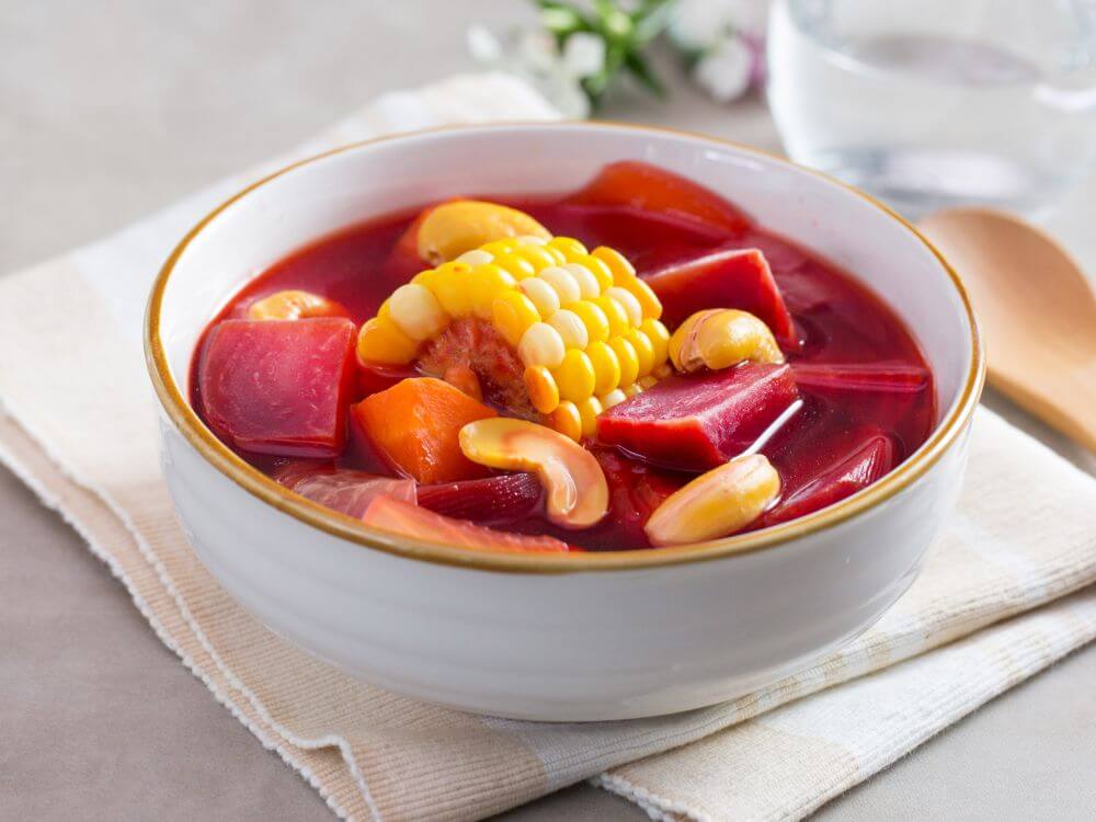 Ngọt mát, bổ dưỡng với canh củ dền nấu hạt điều 13