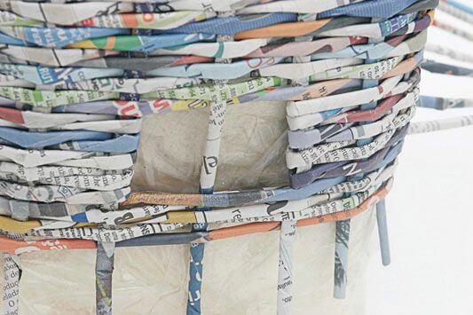 Nhà cửa gọn gàng nhờ giỏ đựng phong cách từ giấy báo cũ 96