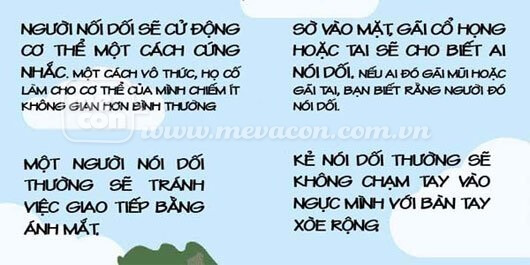 Những biểu hiện của người nói dối, nhìn vào biết ngay 45 Những biểu hiện của người nói dối, nhìn vào biết ngay 17