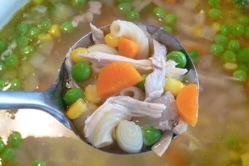 Nui gà xé và rau củ 46 nui gà xé