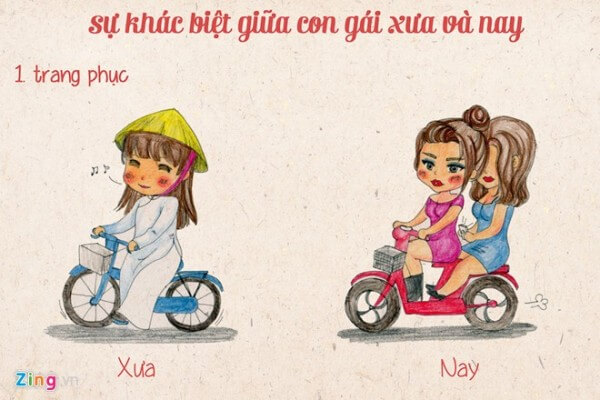 Sự khác biệt của con gái xưa và nay 38 Sự khác biệt của con gái xưa và nay 10