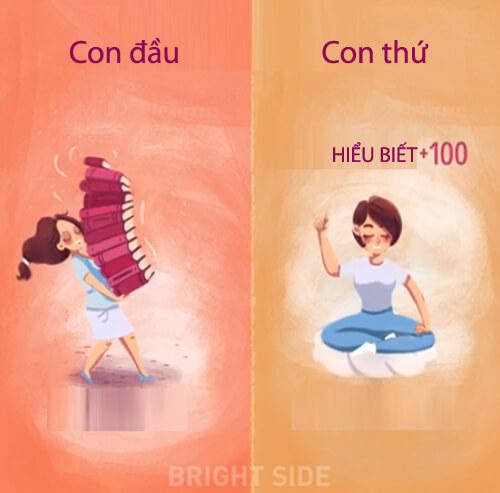 Tâm lý trái ngược của bố mẹ khi nuôi con đầu và con thứ 15