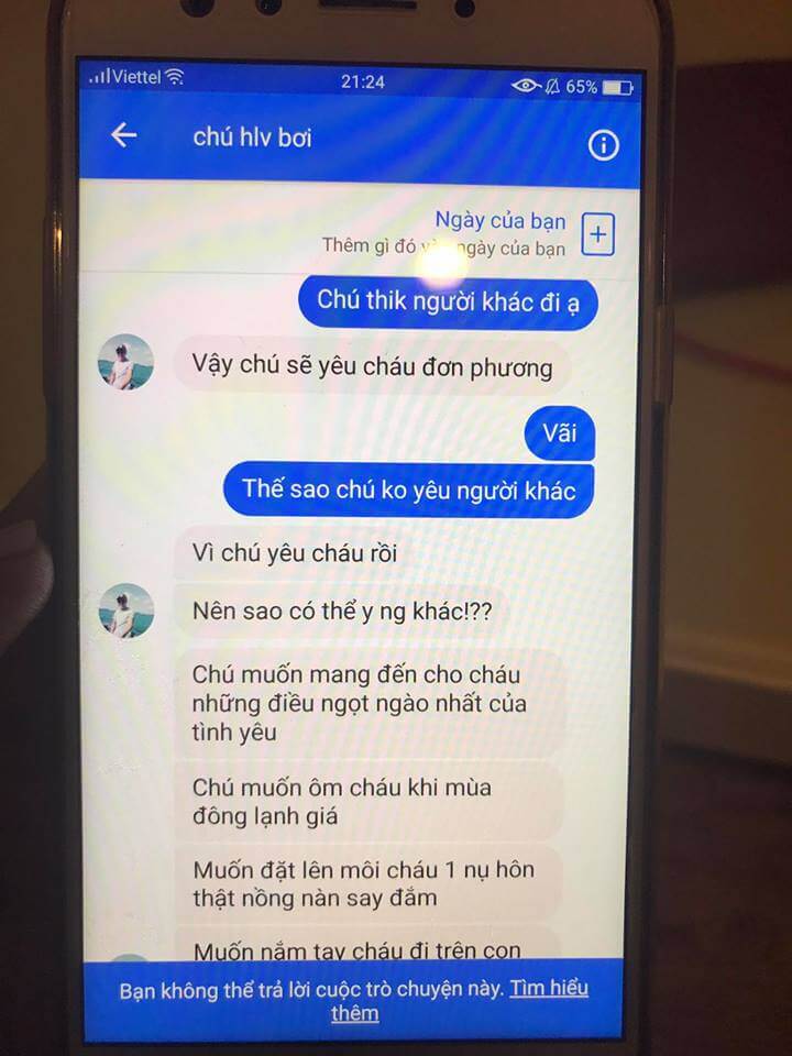 Thầy giáo 30 tuổi nhắn tin gạ tình nữ sinh lớp 6 42 Thầy giáo 30 tuổi nhắn tin gạ tình nữ sinh lớp 6 14