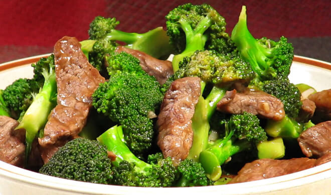 bò xào bông cải