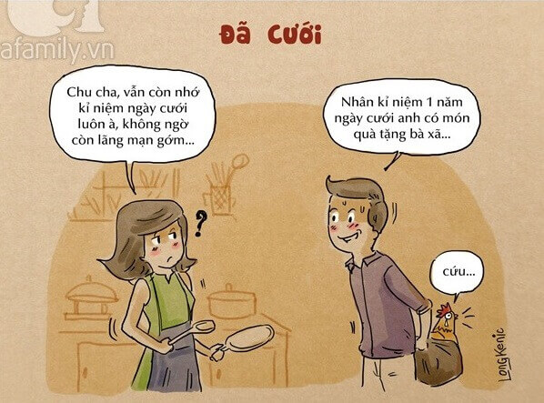 Tranh vui về sự khác biệt giữa lúc yêu và lúc cưới 45 Tranh vui về sự khác biệt giữa lúc yêu và lúc cưới 17