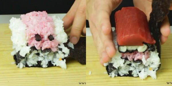 Trổ tài làm món Sushi hình ông già Noel ngộ nghĩnh cho bé 55 Sushi hình ông già Noel 8