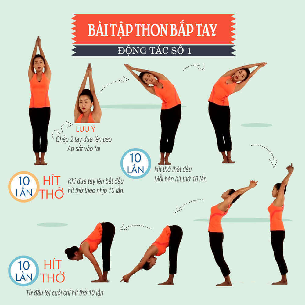 3 b&agrave;i tập thon gọn bắp tay đơn giản tại nh&agrave;