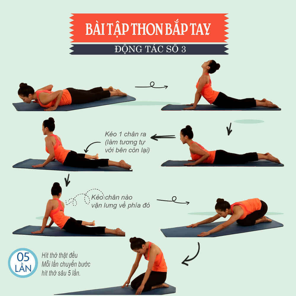 3 b&agrave;i tập thon gọn bắp tay đơn giản tại nh&agrave;