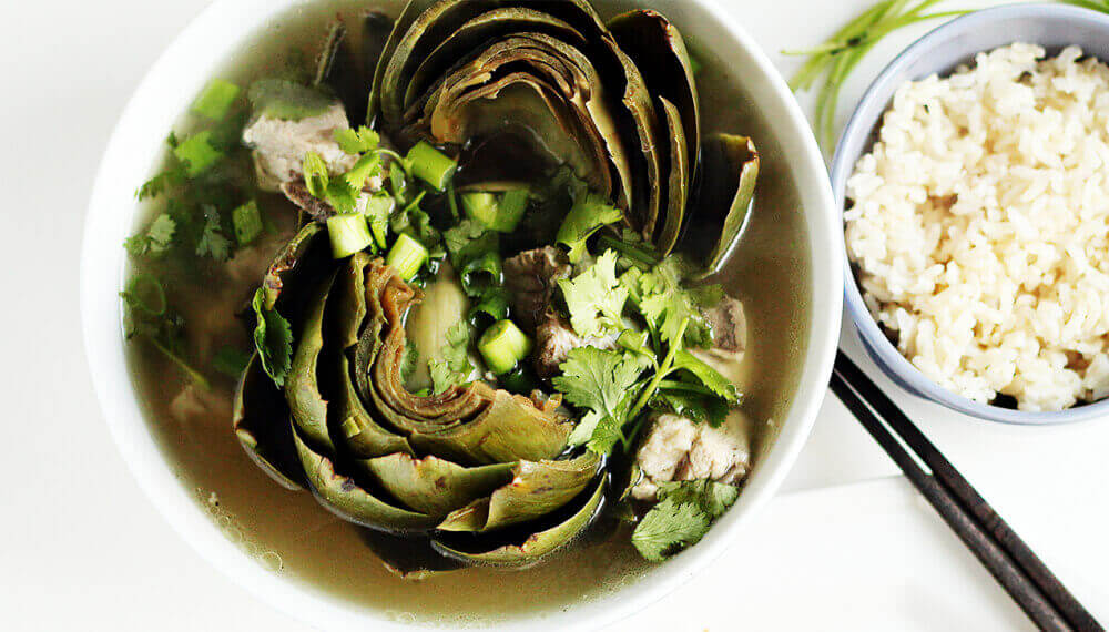 C&aacute;ch nấu atiso hầm xương 
