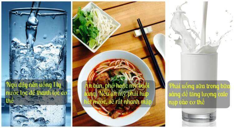 chế độ ăn tăng c&acirc;n trong 1 tuần 