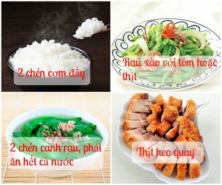 chế độ ăn tăng c&acirc;n trong 1 tuần 