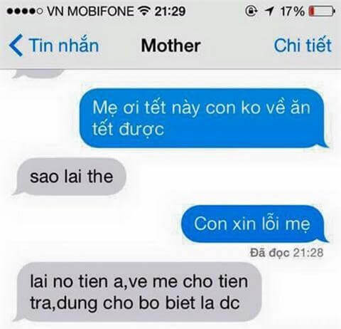Sặc cười với trào lưu tin nhắn “tết này con không về” 14