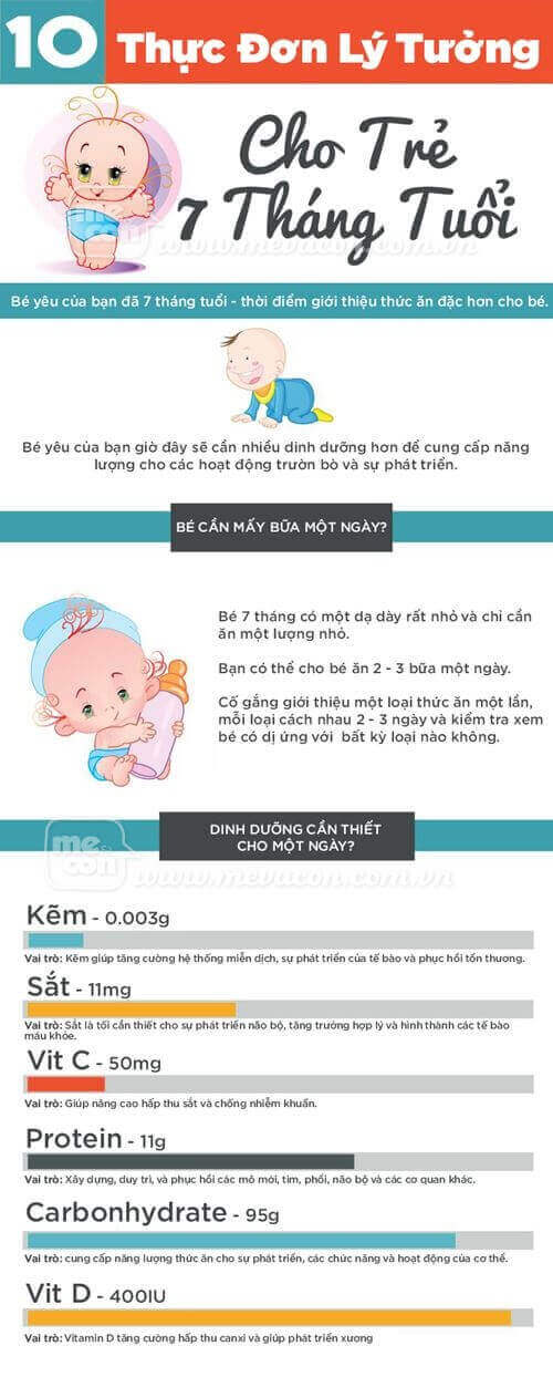 Thực đơn lý tưởng gồm 10 món ăn dặm cho bé 7 tháng tuổi 34 Thực đơn lý tưởng gồm 10 món ăn dặm cho bé 7 tháng tuổi 8