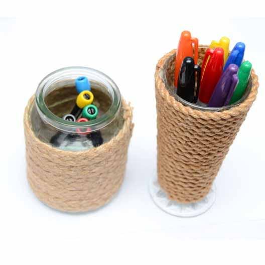 Biến dây thừng, dây đai thành lọ cắm bút trong nháy mắt 17