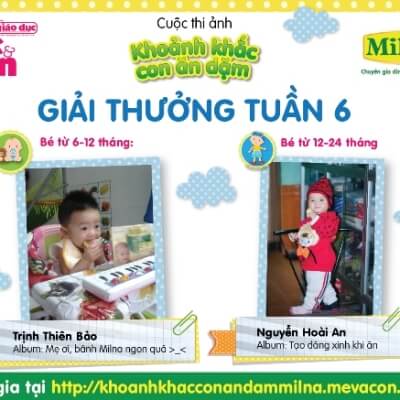 Kết quả tuần 6 "Khoảnh khắc con ăn dặm" 14