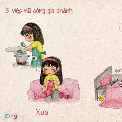 Sự khác biệt của con gái xưa và nay 8