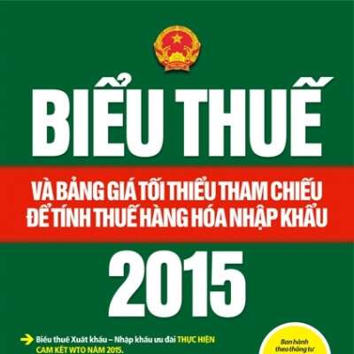 Sách bổ ích về biểu thuế tất cả các mặt hàng năm 2015 3