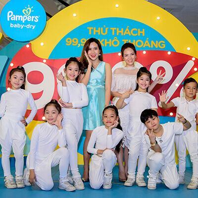 Tã giấy Pampers baby-dry mới đã vượt qua Thử thách 99,9% khô thoáng 5
