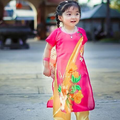 Một số mẫu áo dài cực đẹp cho bé gái mặc Tết 2016 15