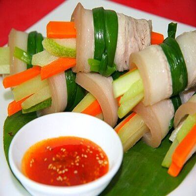 Thịt cuộn rau củ và cá kèo nướng muối ớt cho bữa cơm chiều tròn vị 7