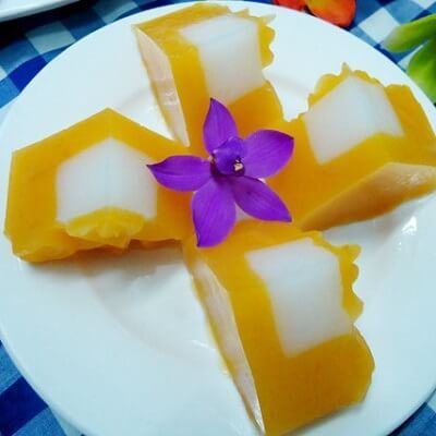 Bánh Trung thu rau câu bí đỏ thạch dừa 5