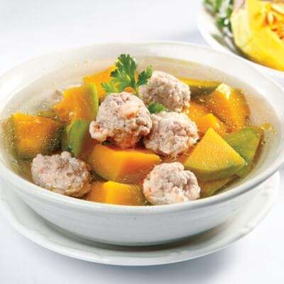 Canh bí đỏ nấu thịt bò 3
