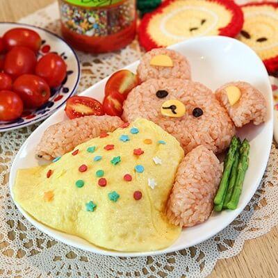 Cơm Bento hình gấu đắp chăn đáng yêu cho bé 19
