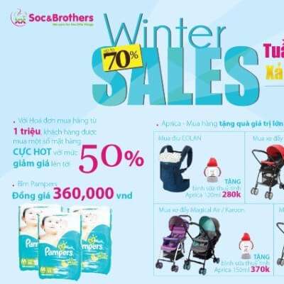 Giảm giá tới 70% hầu hết các mặt hàng tại Soc&brothers 5