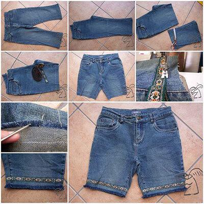 Biến chiếc quần jeans cũ thành những kiểu quần áo mới cực "chất" 10