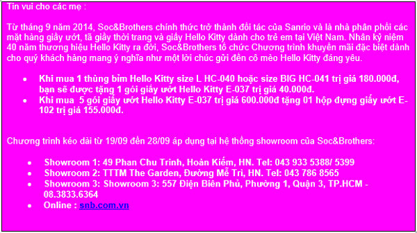 Soc&Brothers chính thức trở thành nhà phân phối Hello Kitty 40 Soc&Brothers chính thức trở thành nhà phân phối Hello Kitty 12