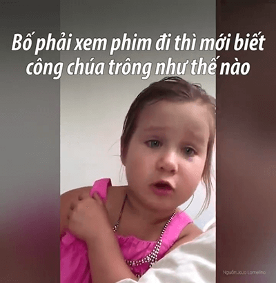 Đáng yêu màn "lý sự" của cô gái nhỏ với bố 3